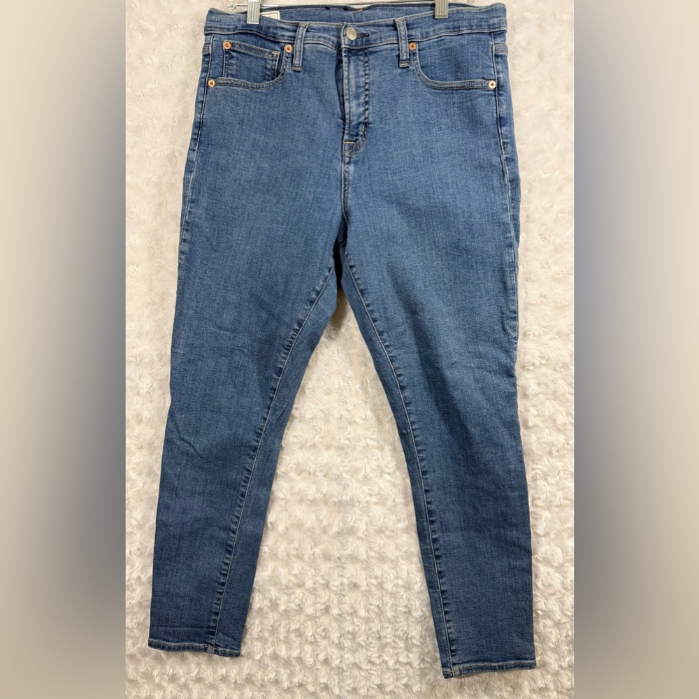 GAP Denim Women's True Skinny High Rise Size 32/14R Zipper Closure Blue Jeans